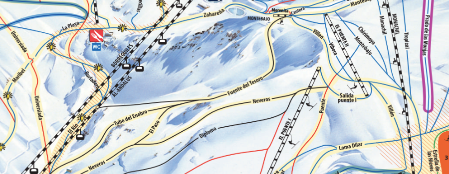 mapa de la pista fuente del tesoro