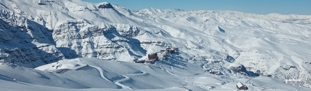 vista del centro de ski valle nevado